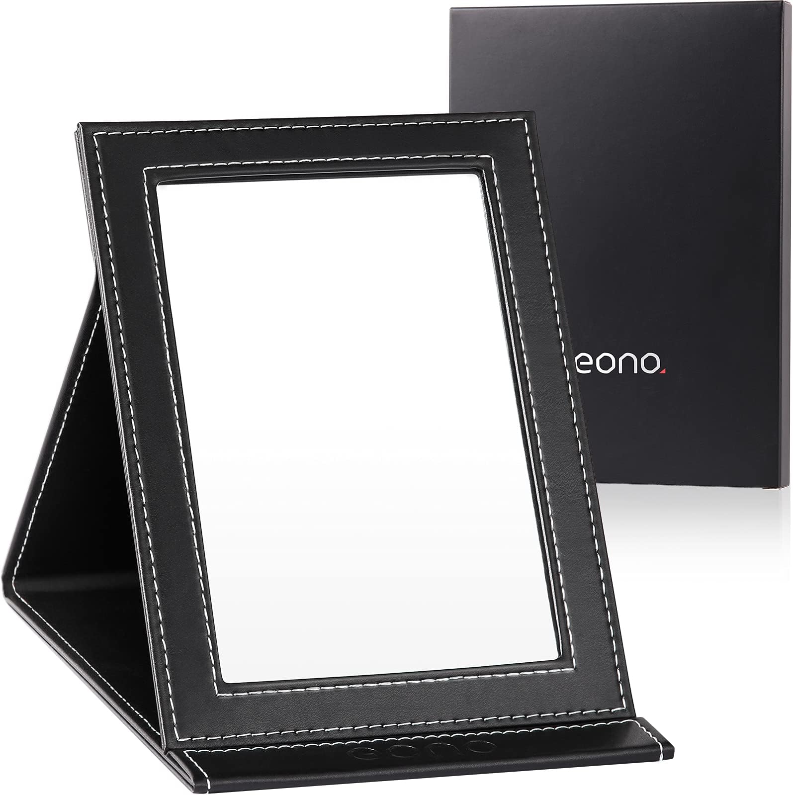 Eono Portable Travel Makeup Mirror with Stand Compact Vanity Folding Free Standing Mirrors