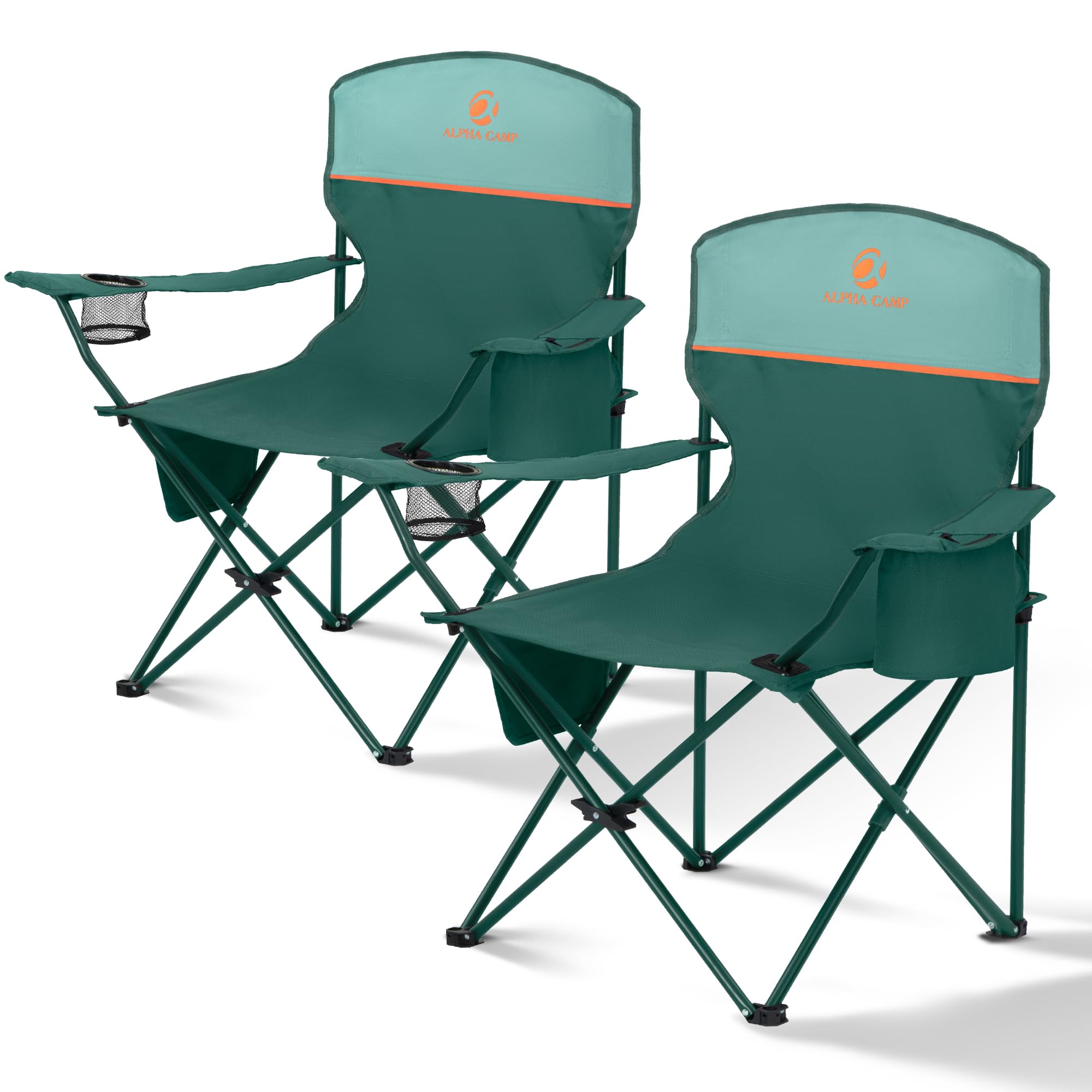 ALPHA CAMP Folding Camping Chair for Adults Lawn Chair for Camping Outdoor