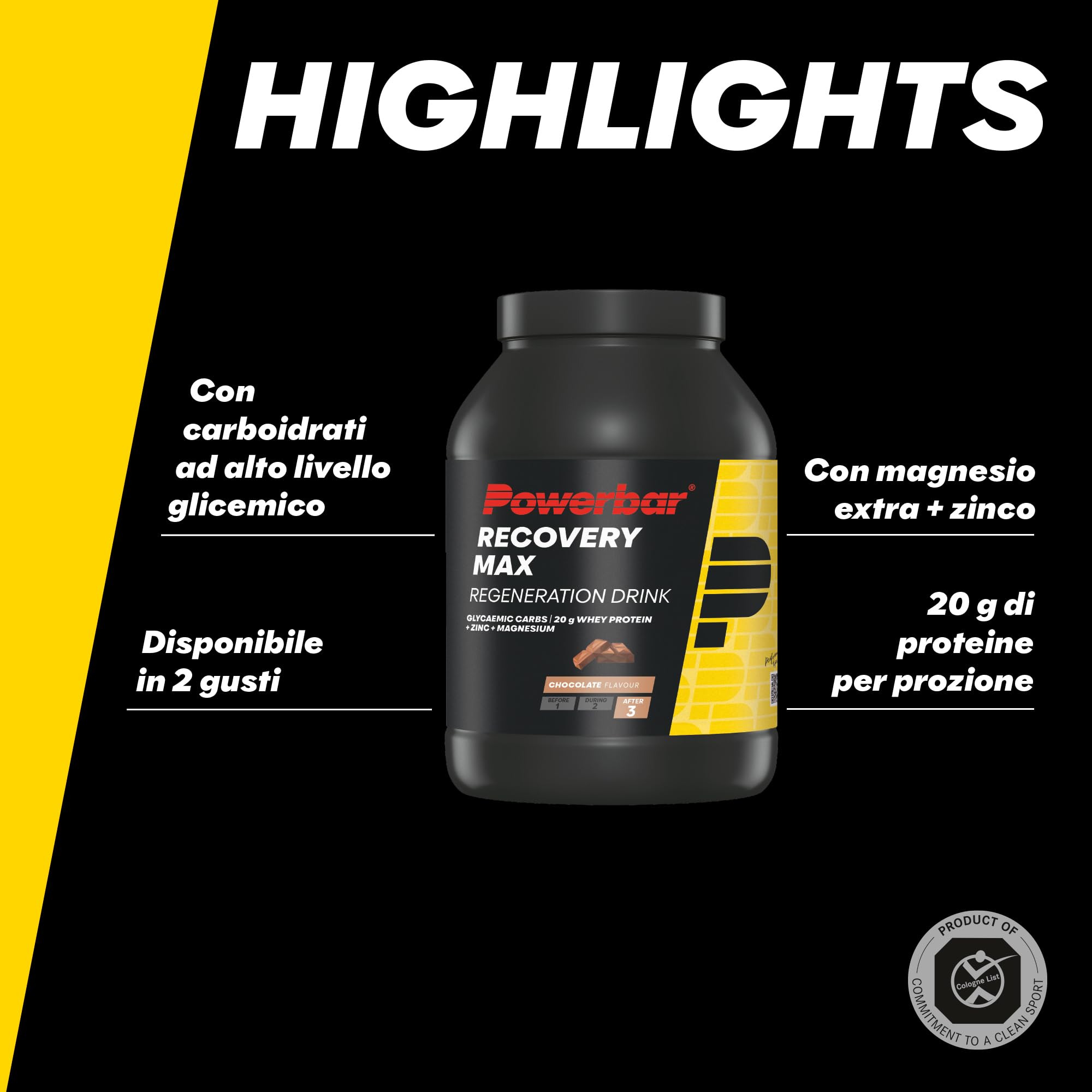 PowerBar Recovery Max Sports Drink, Chocolate Champion, 1144g