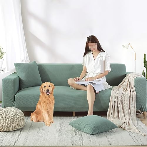 Miniatura 4 de Funda elástica para sofá, funda elástica de elastano para sofá 1234 asientos, lavable, protector de muebles adecuado para niños, gatos y perros