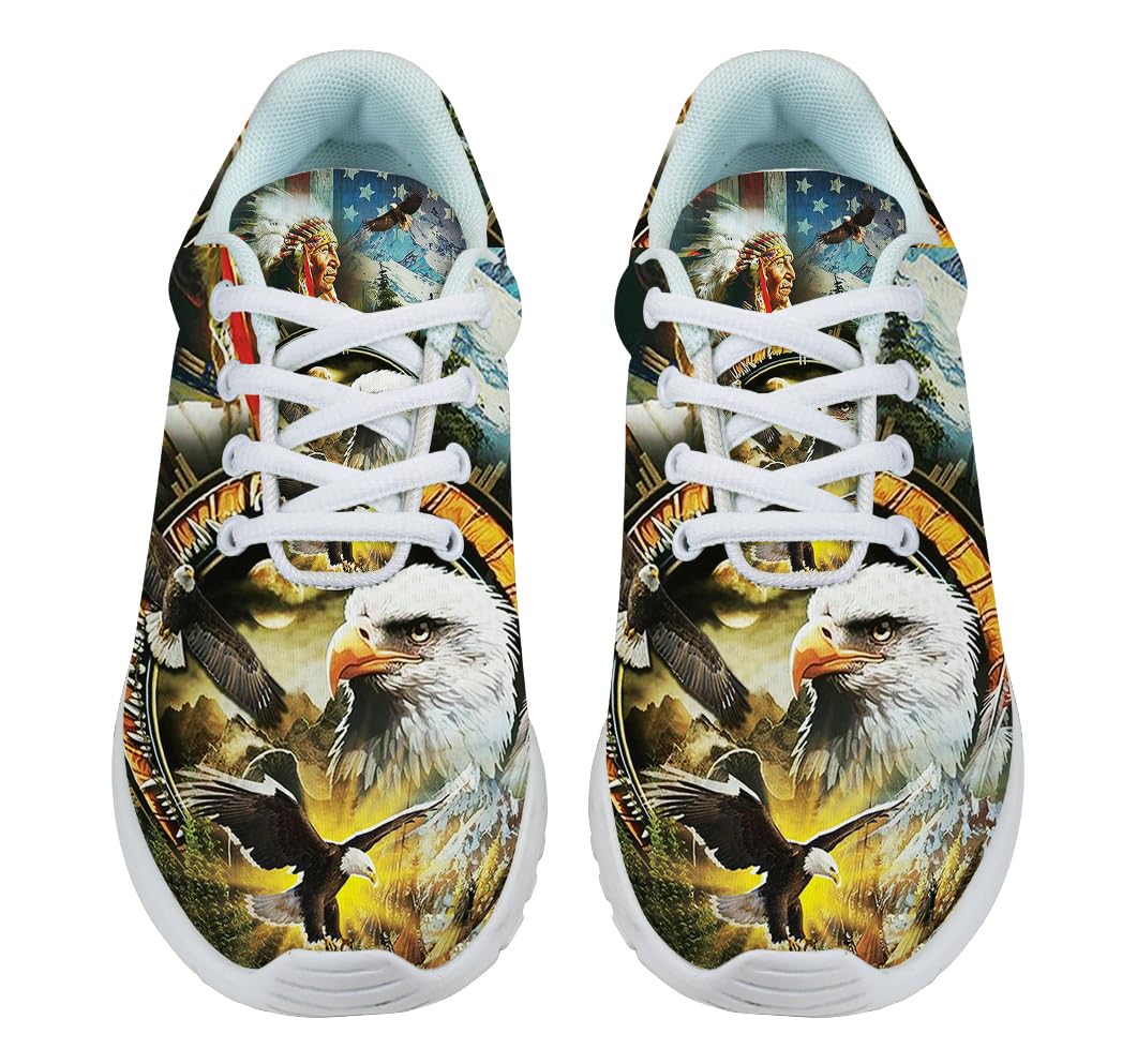 Native American Flag Pride Shoes for Women Men Trail Running Casual Fashion Sneakers Slip-on Tennis Shoes