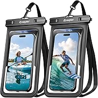 Vista 8 de Bolsa de teléfono impermeable - Funda para celular de 8.5 pulgadas a prueba de agua para viajes a la playa, artículos imprescindibles, soporte
