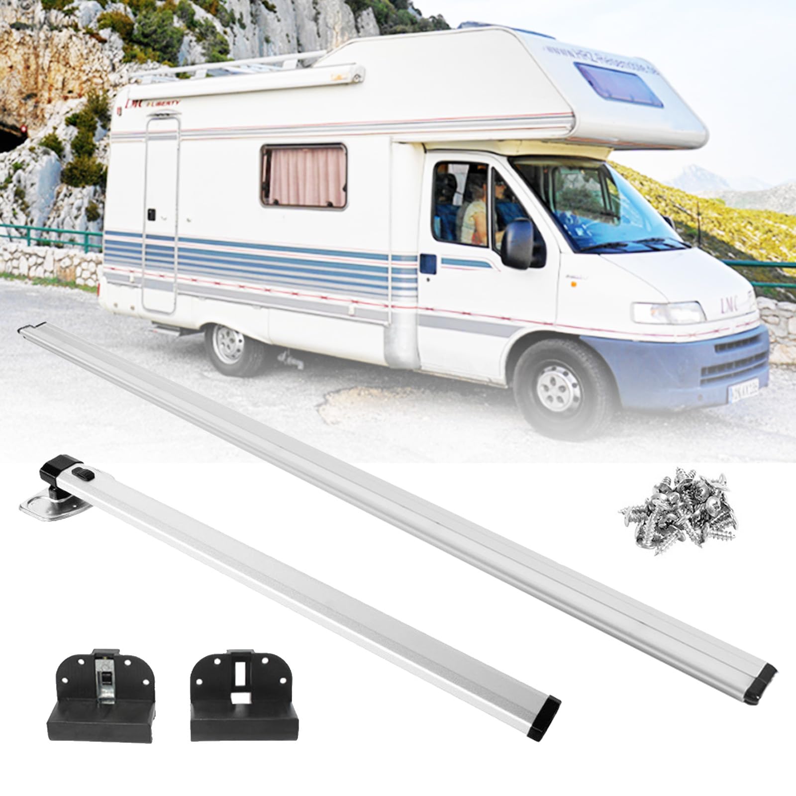 Pata De Mesa Extraíble Y Riel Deslizante para Yate De Autocaravana, Patas Plegables De 73 cm/28 Pulgadas, Rieles Guía De 100 cm/38 Pulgadas, Soporte De Base De Mesa para Autocaravana