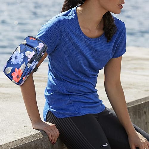 Miniatura 4 de Bolsa deportiva para correr al aire libre, a prueba de sudor, con correa para llevarla en el brazo y correa para el hombro o llevarla cruzada,