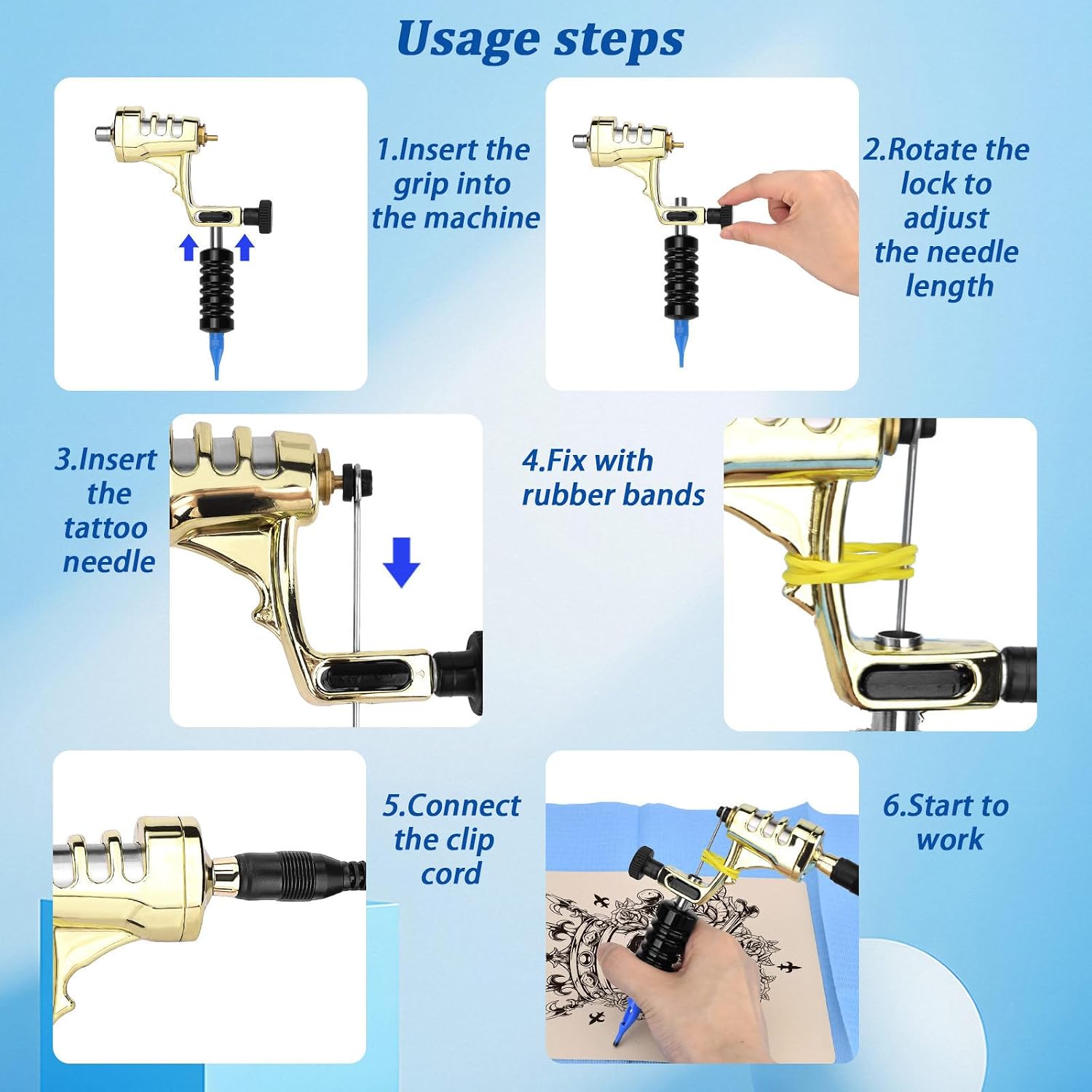 Motor Tattoo Machine, ATOMUS Rotary Tattoo Pen 3.5mm Stroke RCA Liner Fill for Artists Beginners
