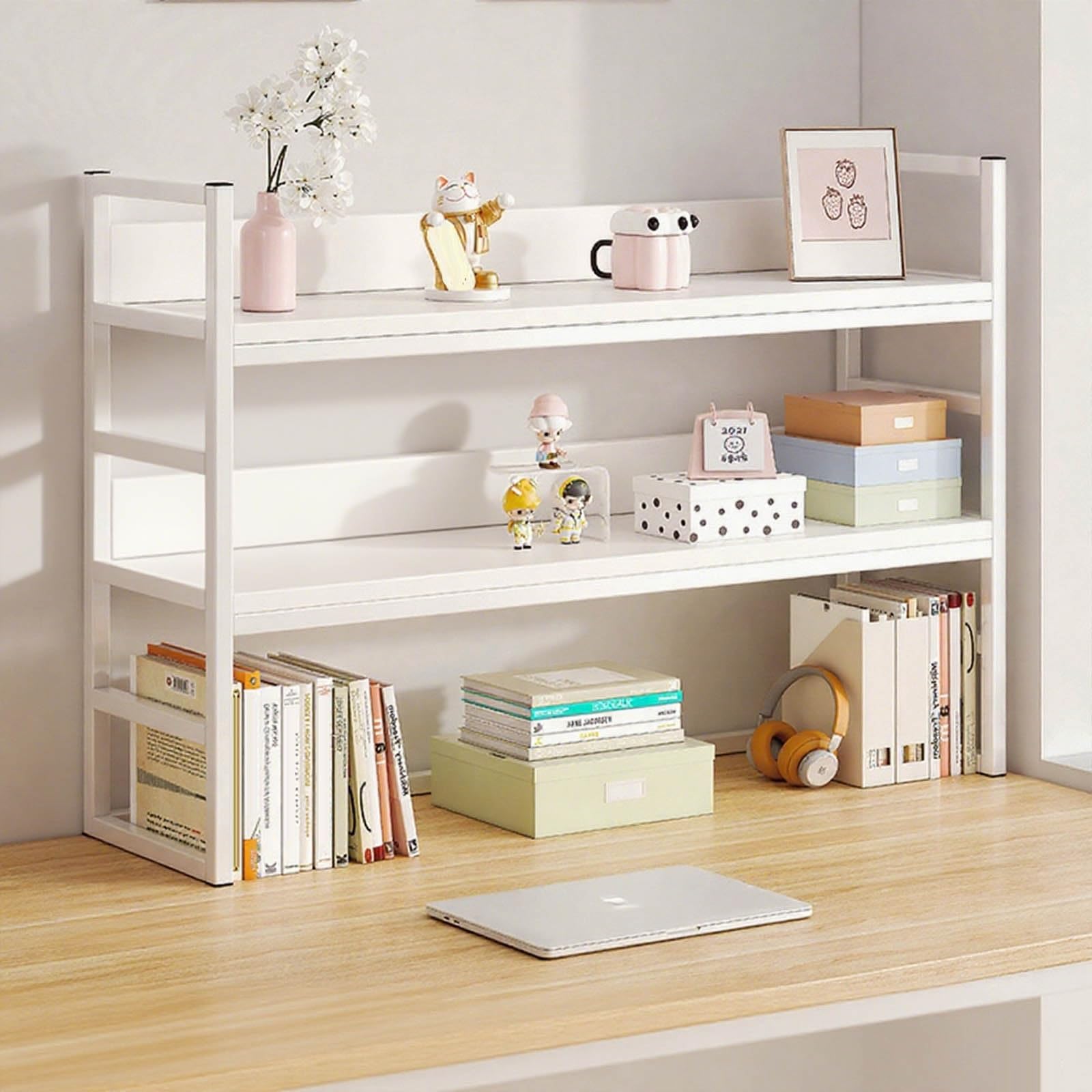 Libreria multiuso da scrivania, organizer da scrivania per casa e ufficio, 40 cm, per libri e accessori da scrivania, ideale per studenti e professionisti