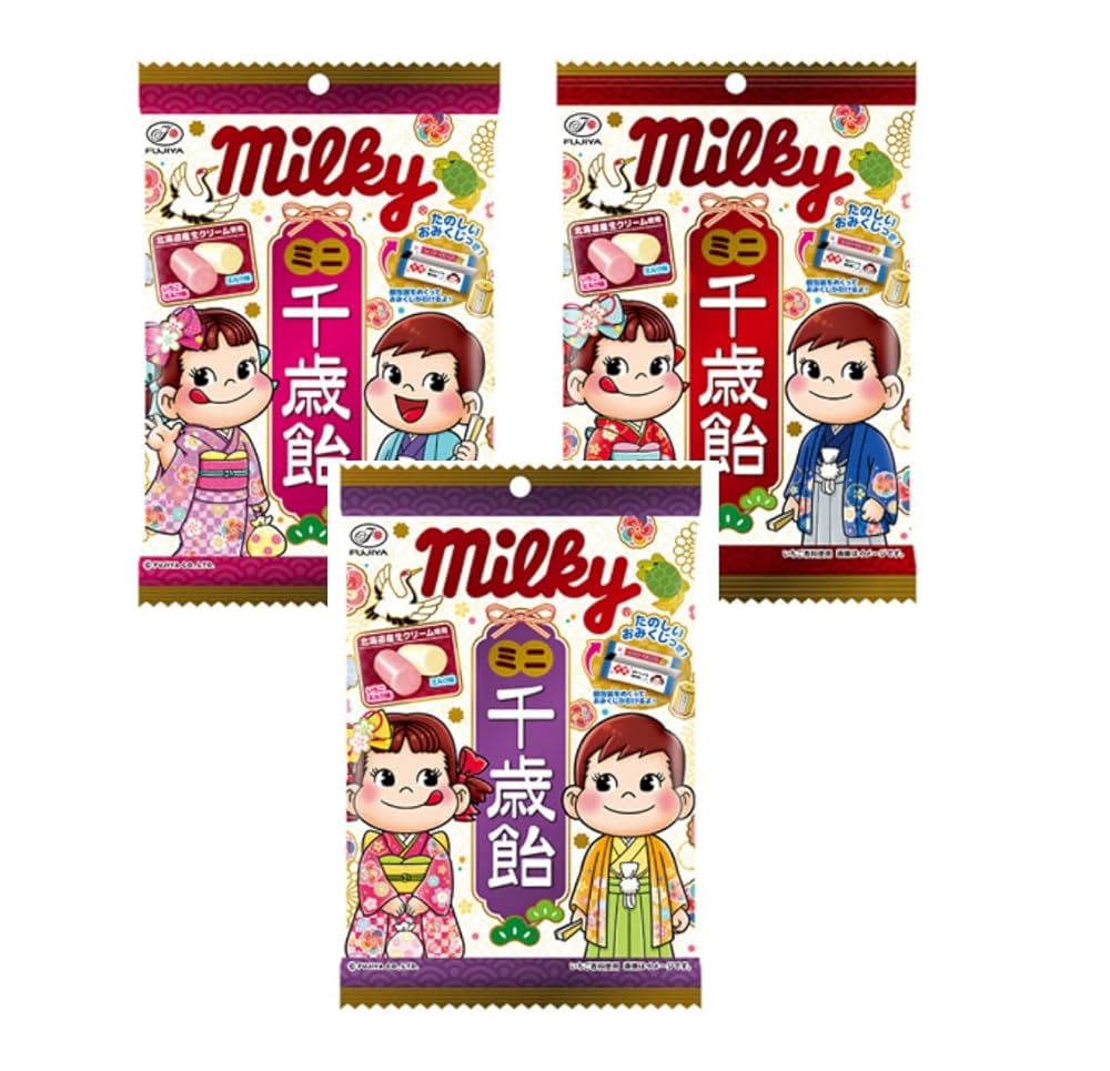 Amazon.co.jp: 不二家 ミルキー ミニ 千歳飴 (袋) 73g×48袋入
