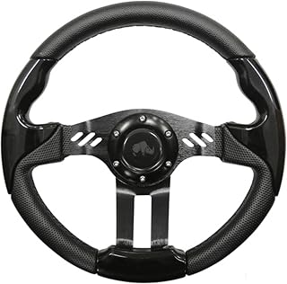 RHOX Red Hawk Steering Wheel, Aviator 5 Black Grip/Black Spokes 13" Diameter