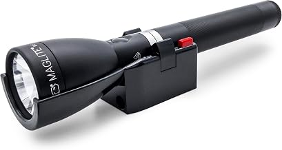 MagLite ML150LRX LED Rechargeable Flashlight – 1082 Lumens, 458m Beam Distance, Matte Non-Slip Tactical Grip – Black