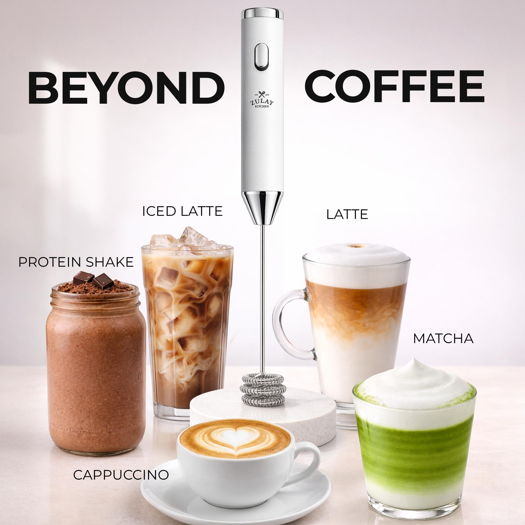 Amazon.com: Zulay Kitchen Rechargeable Milk Frother Handheld