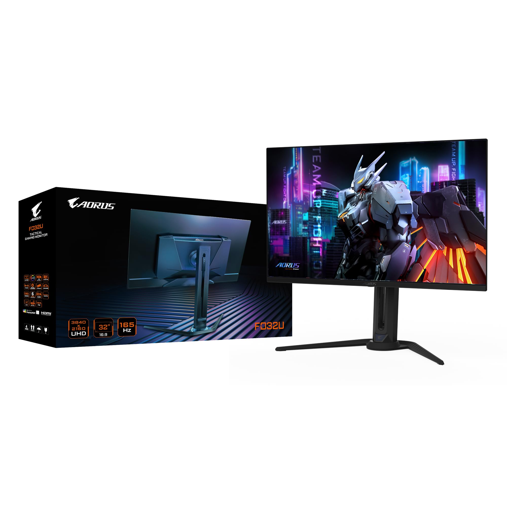 GIGABYTE AORUS FO32U 31,5” Monitor de Juegos UHD - 3840 x 2160 (UHD), 165Hz, 0,03ms, 250 CD/m², FreeSync Premium Pro, DisplayHDR True Black 400, HDMI 2.1, DisplayPort 1.4