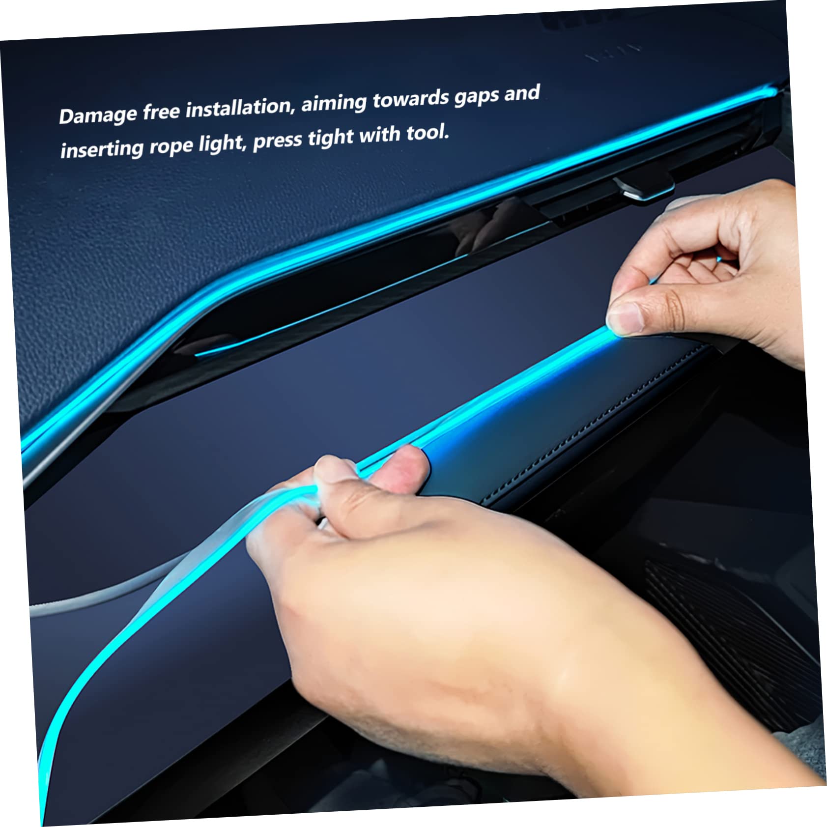 TOPBATHY 3 Pezzi Illuminazione Ambientale per Auto LED Luci per Interni Regolabili Confezione da USB Atmosfera Romantica e Colorata Durante Guida Notturna
