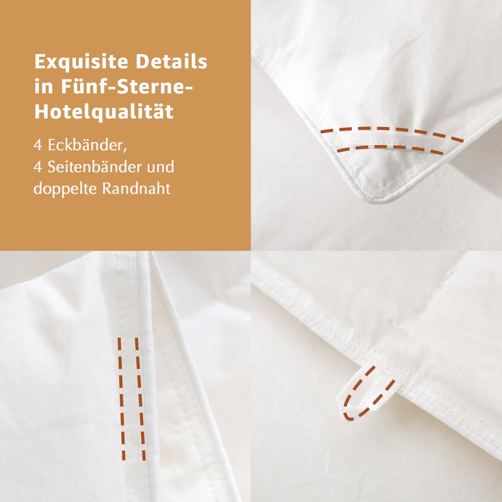 Piumino Estivo con Piume Coperta con 10%, Leggero con Trapuntatura, Federa in Cotone Oeko-Tex e RDS, Traspirante e Facile da Curare 220 × 240 cm