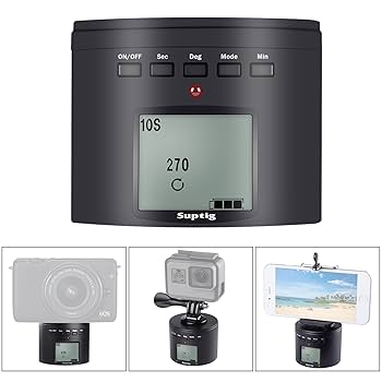 カメラ三脚マウント 電動 360度回転するヘッド Gopro Amazon | Suptig (サプティグ) カメラ三脚マウント 電動 360度