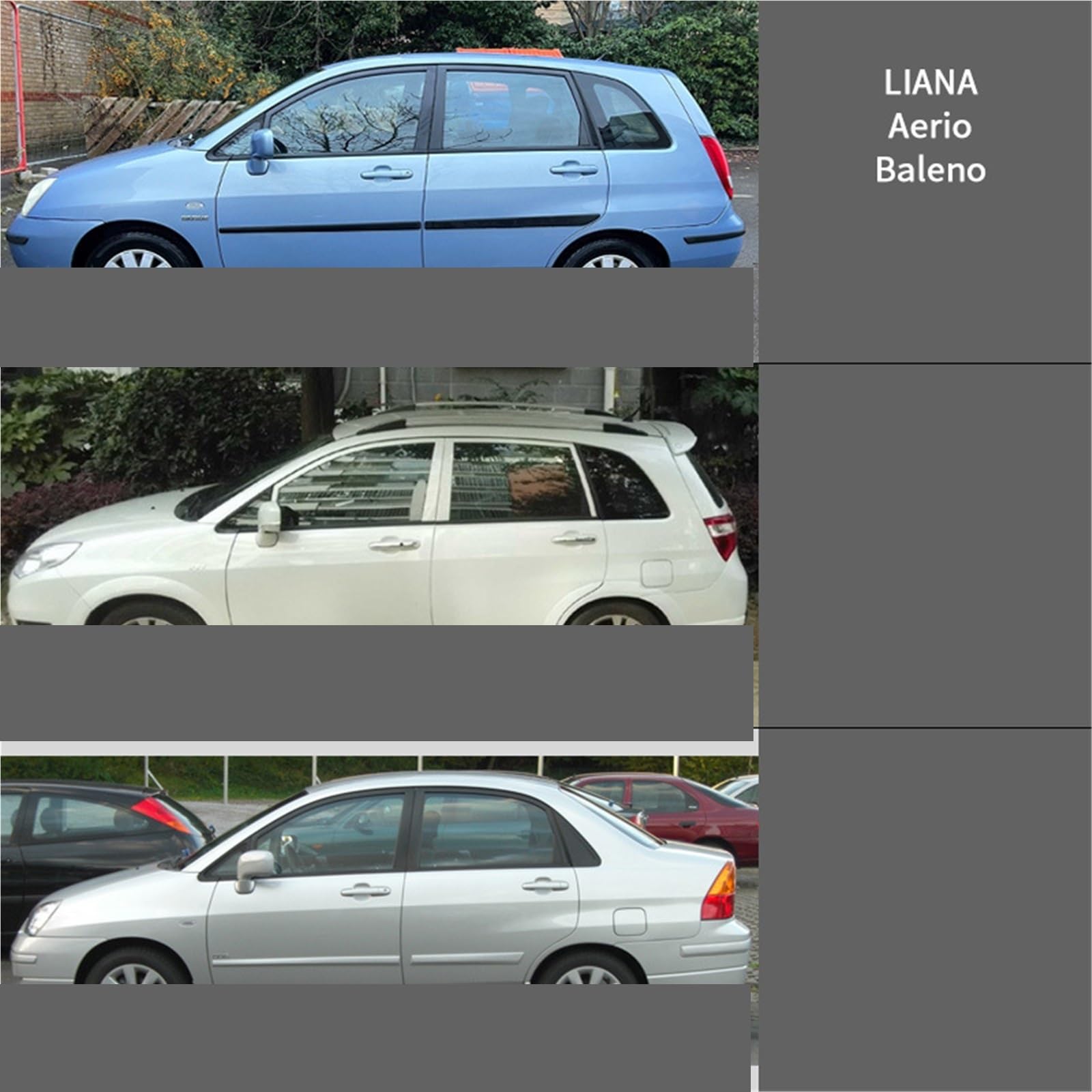 Deflector Viento ventanilla para Liana 2001-2018 Visera de la Ventana del Coche toldo refugios Parabrisas Lateral Lluvia Parasol Accesorios automóvil(S-01)