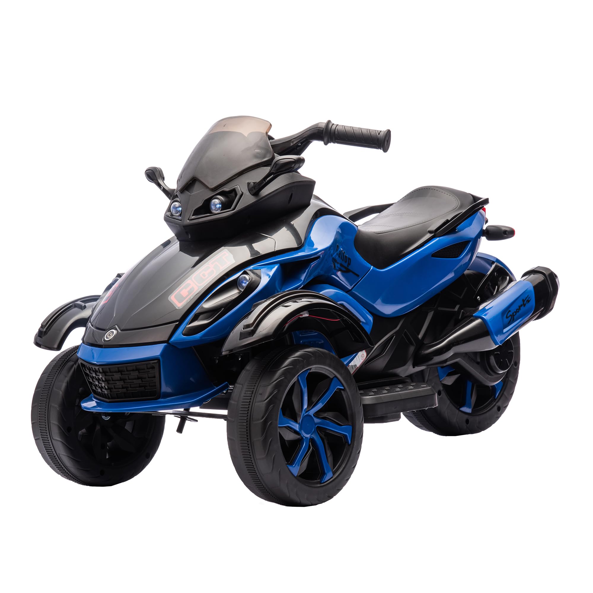 Kids12V Electric Ride on Motorcycle Lights Horn for 18-36 Months Blue