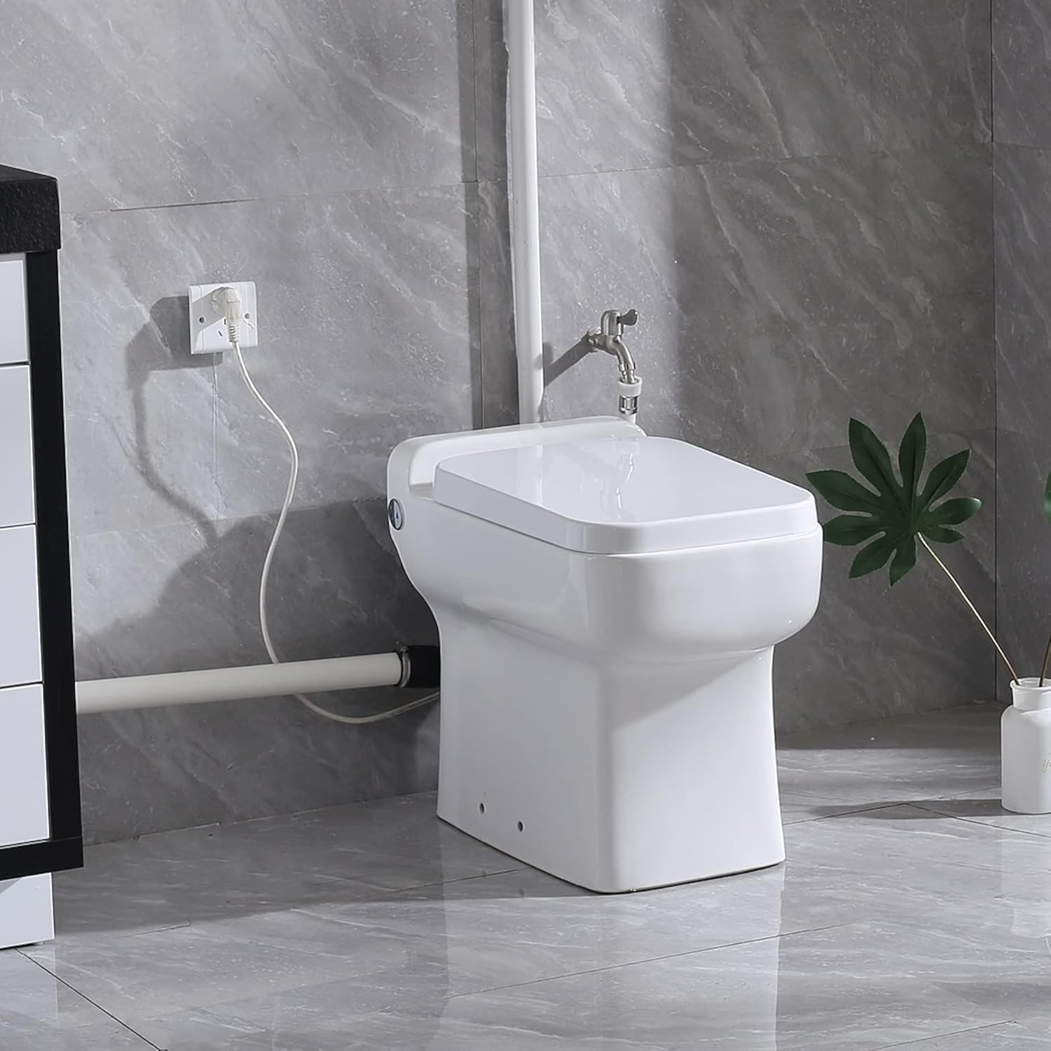 Flodream 600watt One Piece Macerating Toilet with Macerator Pump Built