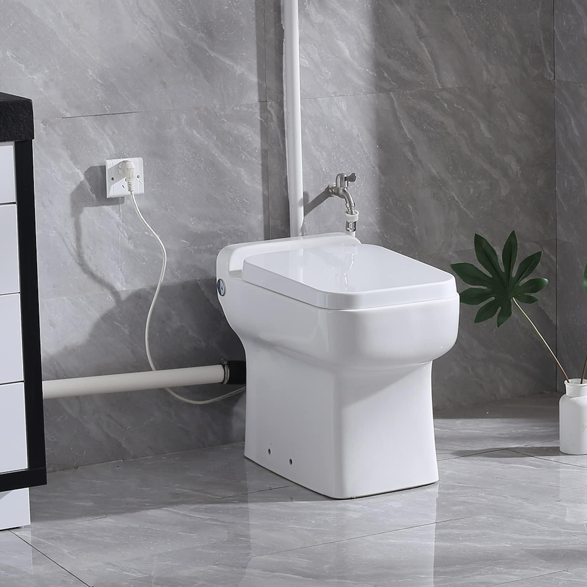 Buy 600watt One Piece Macerating Toilet with Macerator Pump Built into