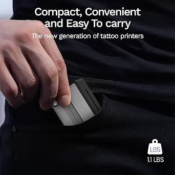 Tattoo Stencil Printer Machine for Tattoo Beginners&Artists,with 3pcs Tattoo Transfer Paper,Portable Wireless Bluetooth Thermal Inkless Tattoo Printer Compatible with Phone/Pc