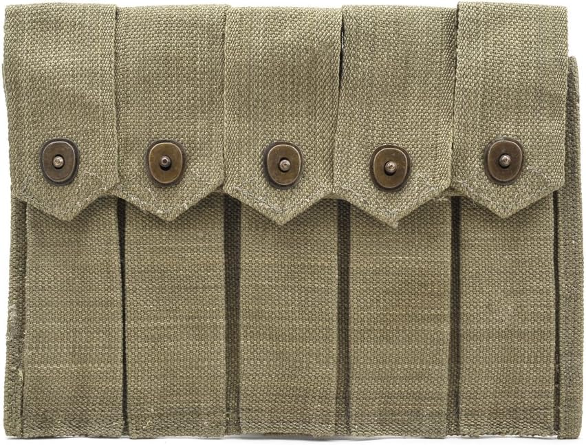 US WW2 Thompson 5 Cell Magazine Pouch Marked JT&L 1943