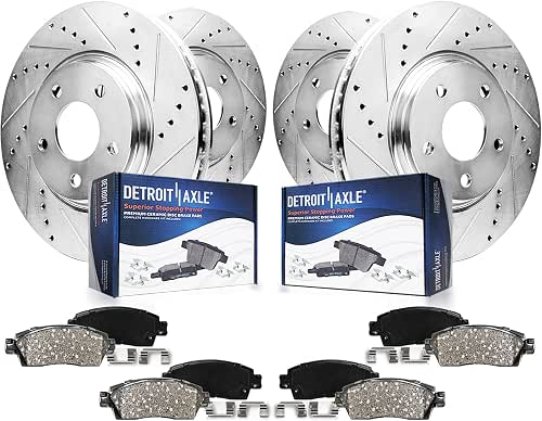 Detroit Axle - 8pc Brake Kit for 2013-2019 Cadillac ATS,