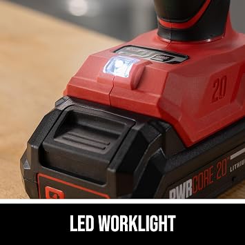 SKIL PWR CORE 20V Brushless 1/2 In. Impact Wrench with Two Speed Selection, includes 2.0Ah Battery and 20V Standard Charger - IW6720B-10