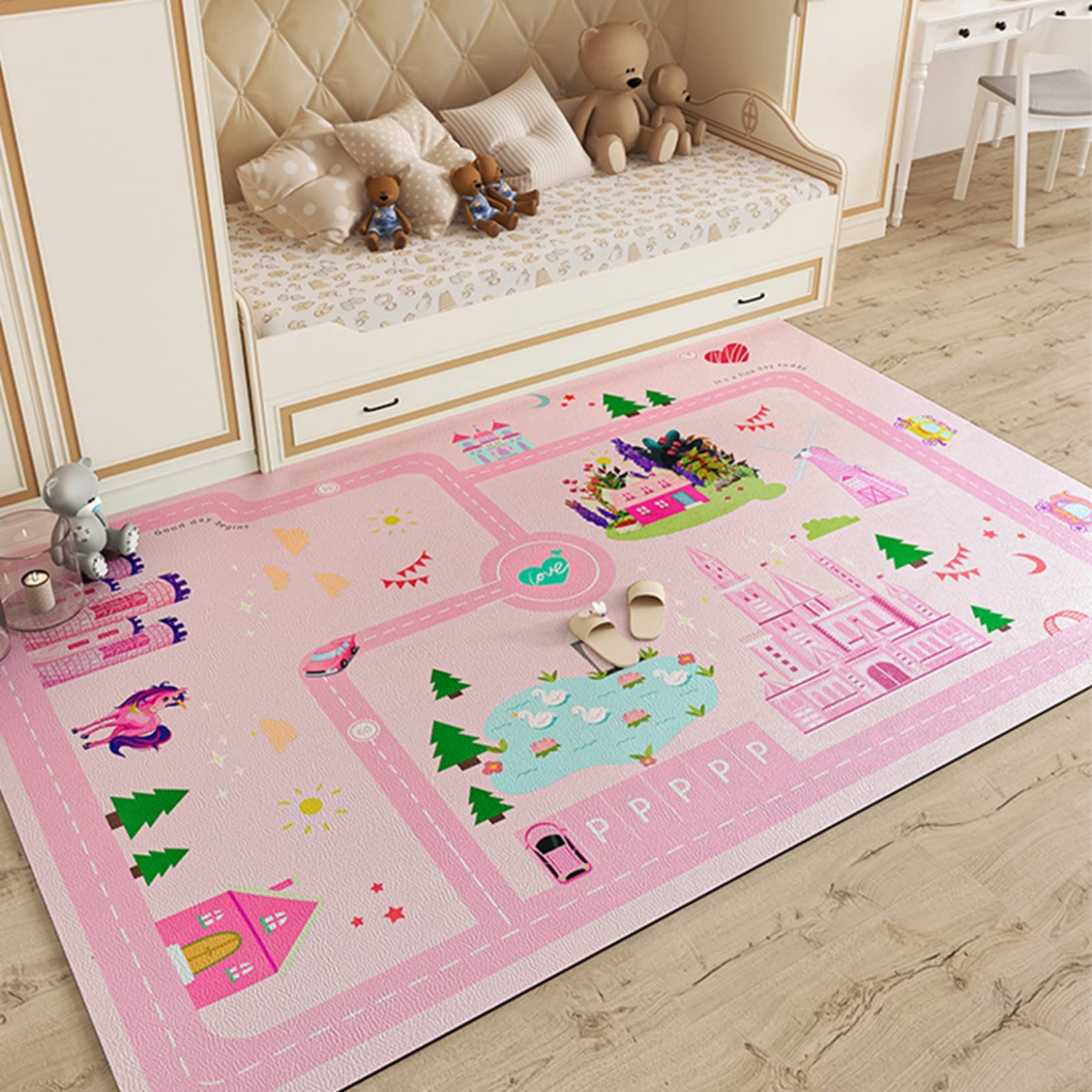 Amazon.co.jp: 子供部屋マット プレイマット キッズ 遊びマット 道路 