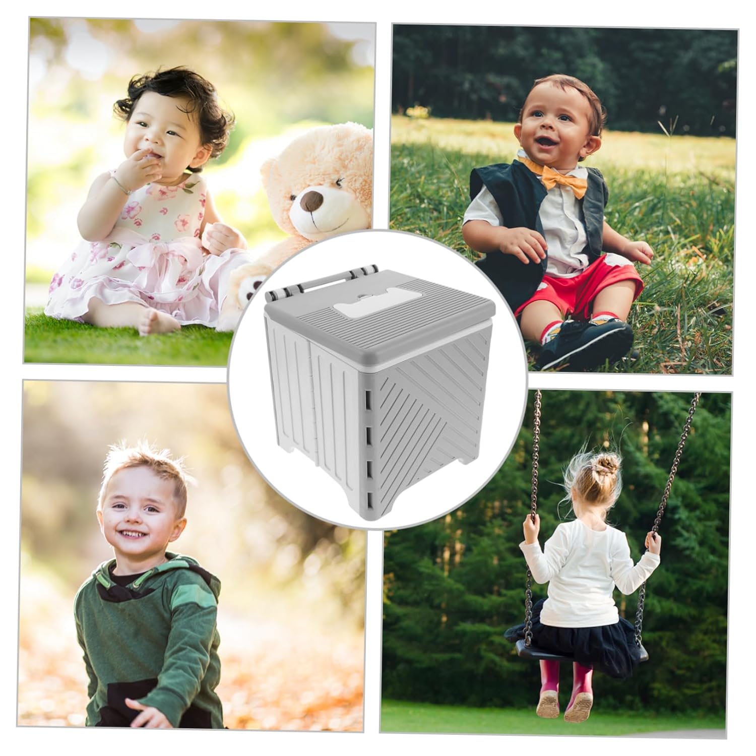 Kisangel Portable Folding Toilet for Boy Girl Compact Travel Potty Seat Easy to Clean Height for Camping Travel and Potty Training