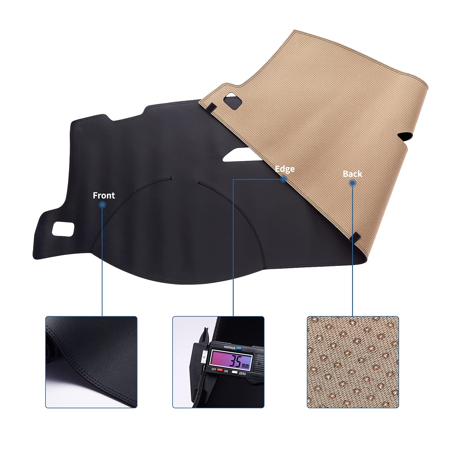 Amazon | BERKSYDE ダッシュボード ダッシュマット カバー レザー