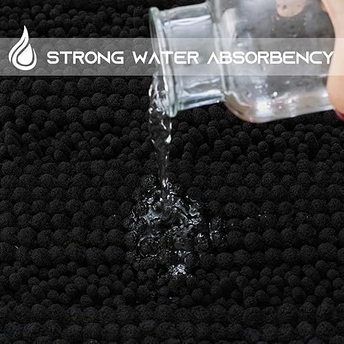 Vista 46 de NICETOWN Tapetes de baño antideslizantes (verde cáscara, 20 x 32 + 17 x 24 pulgadas)