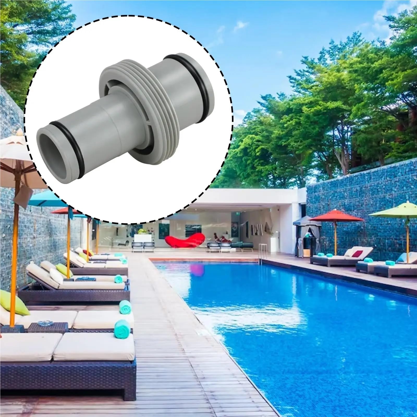 Lot de 5 adaptateurs de tuyau de piscine filetés pour la maison