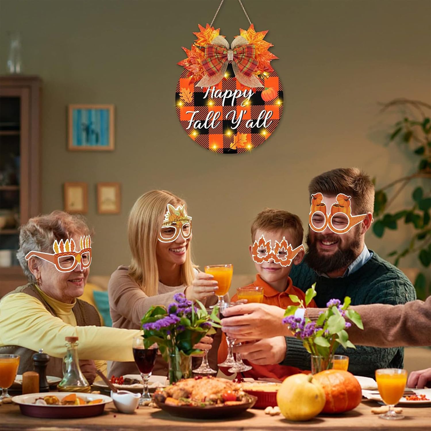 30PCS Thanksgiving Turkey Eyeglasses Turkey