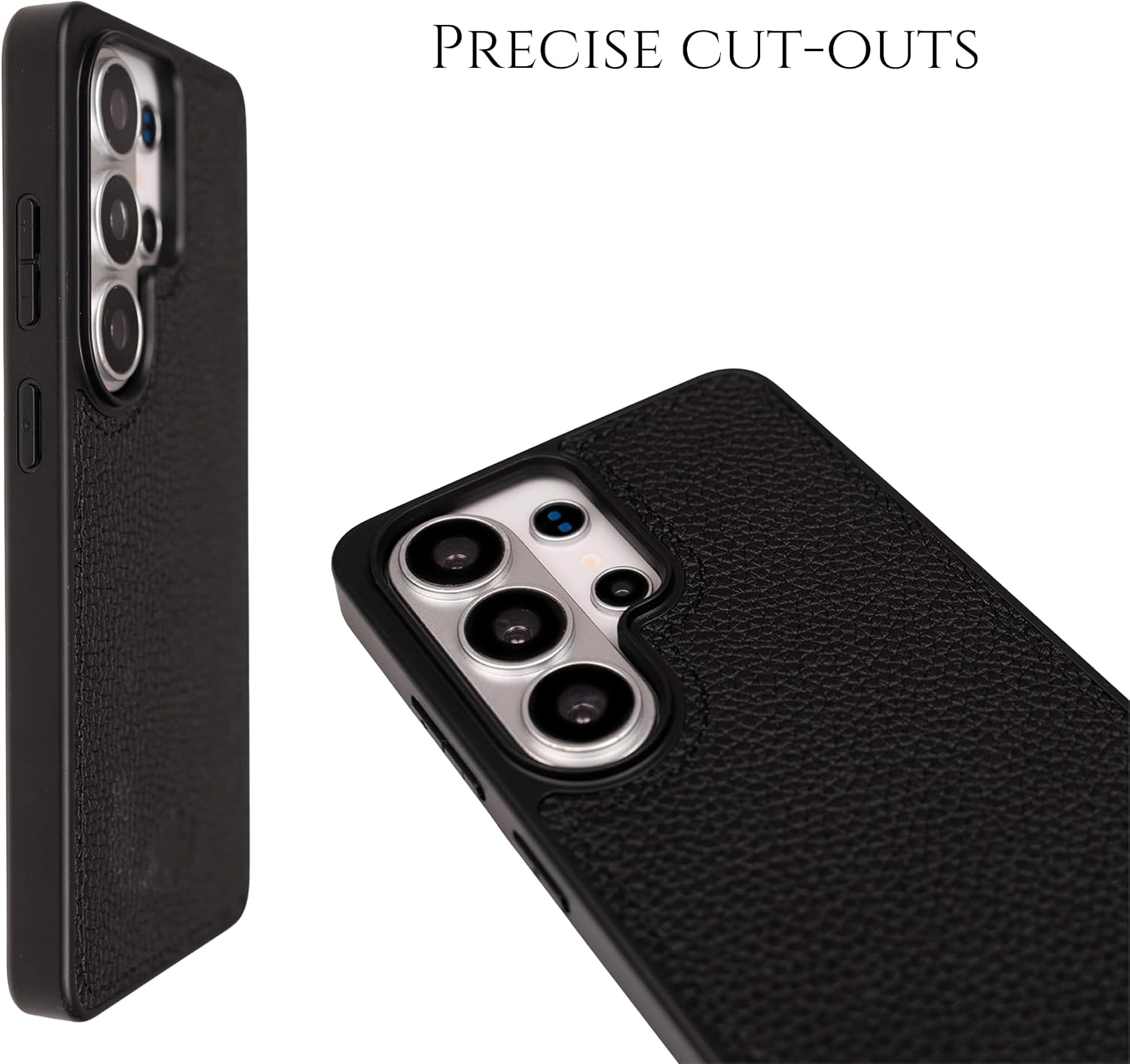 BLACKBROOK Leather Snap‑On Case for Samsung S26 Ultra – York Slim Protective Cover – Ready for MagSafe and Wireless Charging, Full‑Grain Leather, Soft Suede Interior