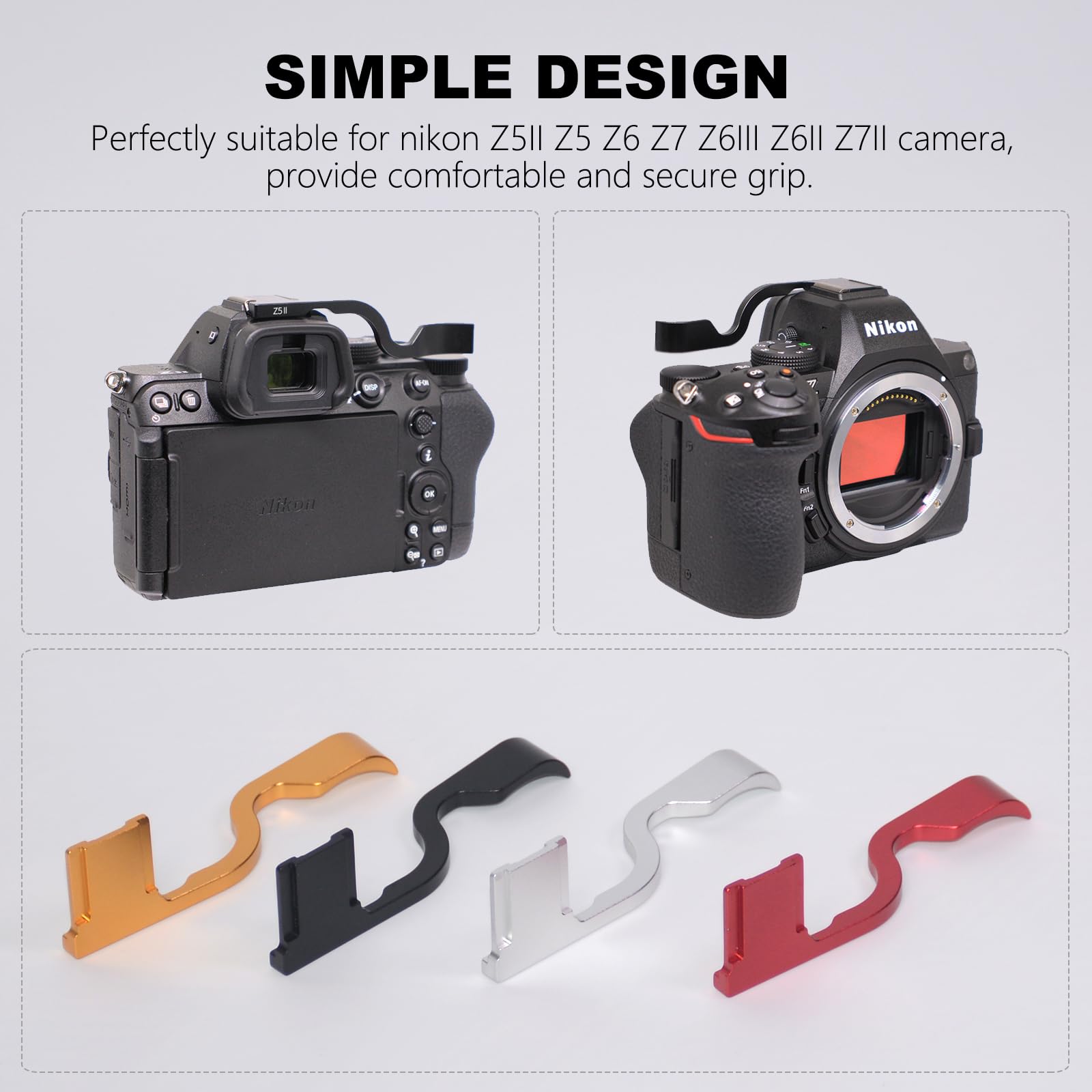 Amazon.com : Thumb Grip for Nikon Z5II Z5 Z6 Z7 Z6III Z6II Z7II