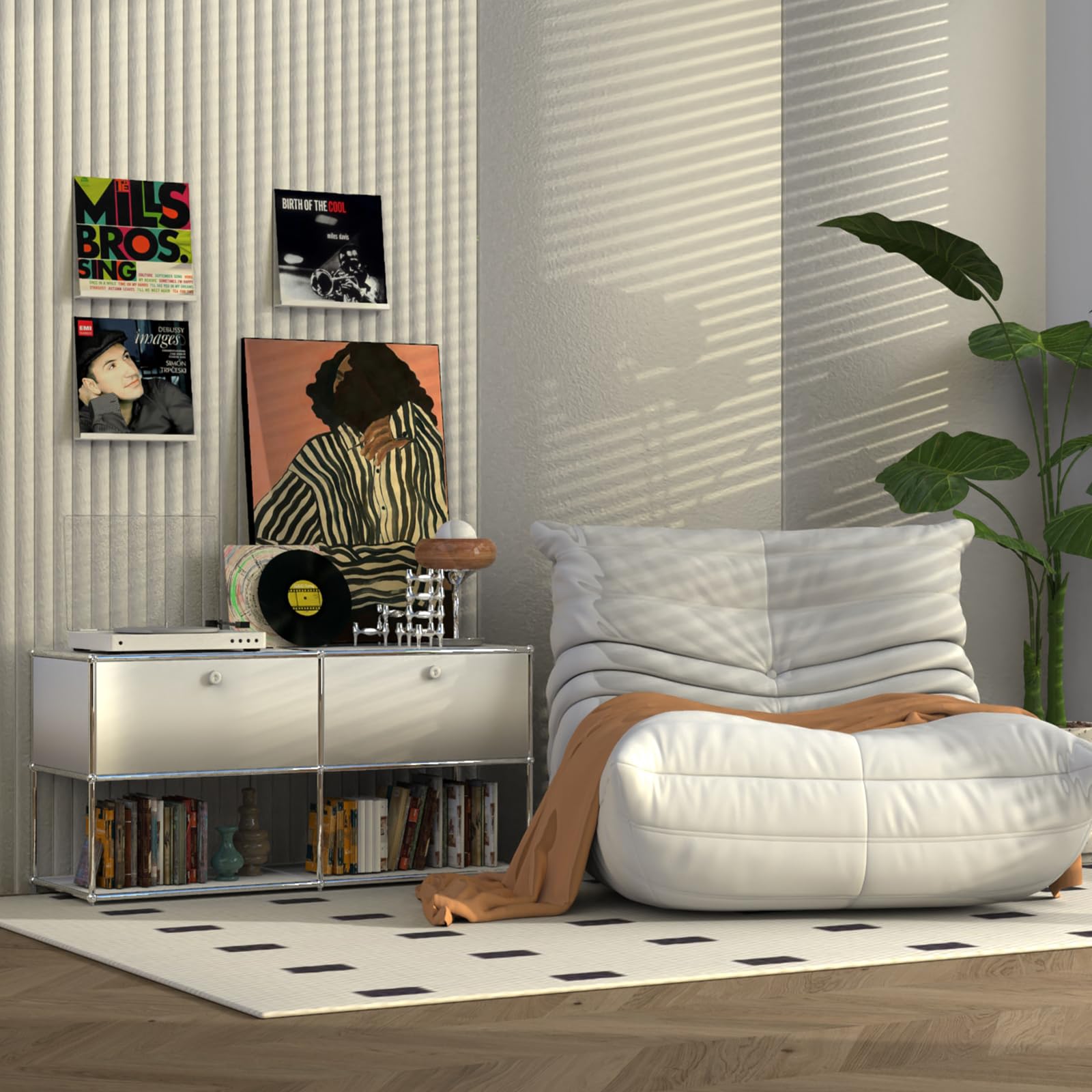 ILYXY Acryl-Vinyl-Schallplattenhalter – 8 Stück, 30,5 cm weiße Vinyl-Wandhalterung, schwebende Regale für Schallplattenwand-Display