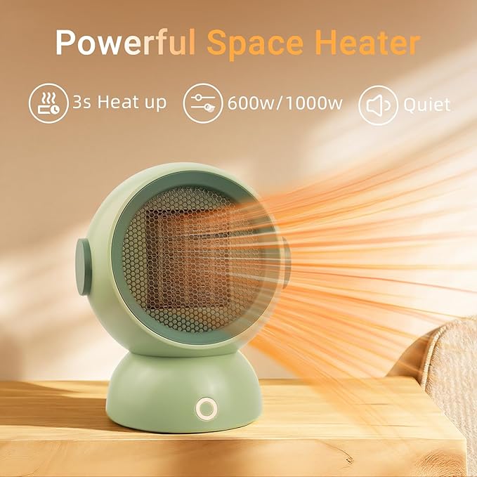 Calefactor Eléctrico Portátil Cerámico PTC 1200W 110V miniatura 3