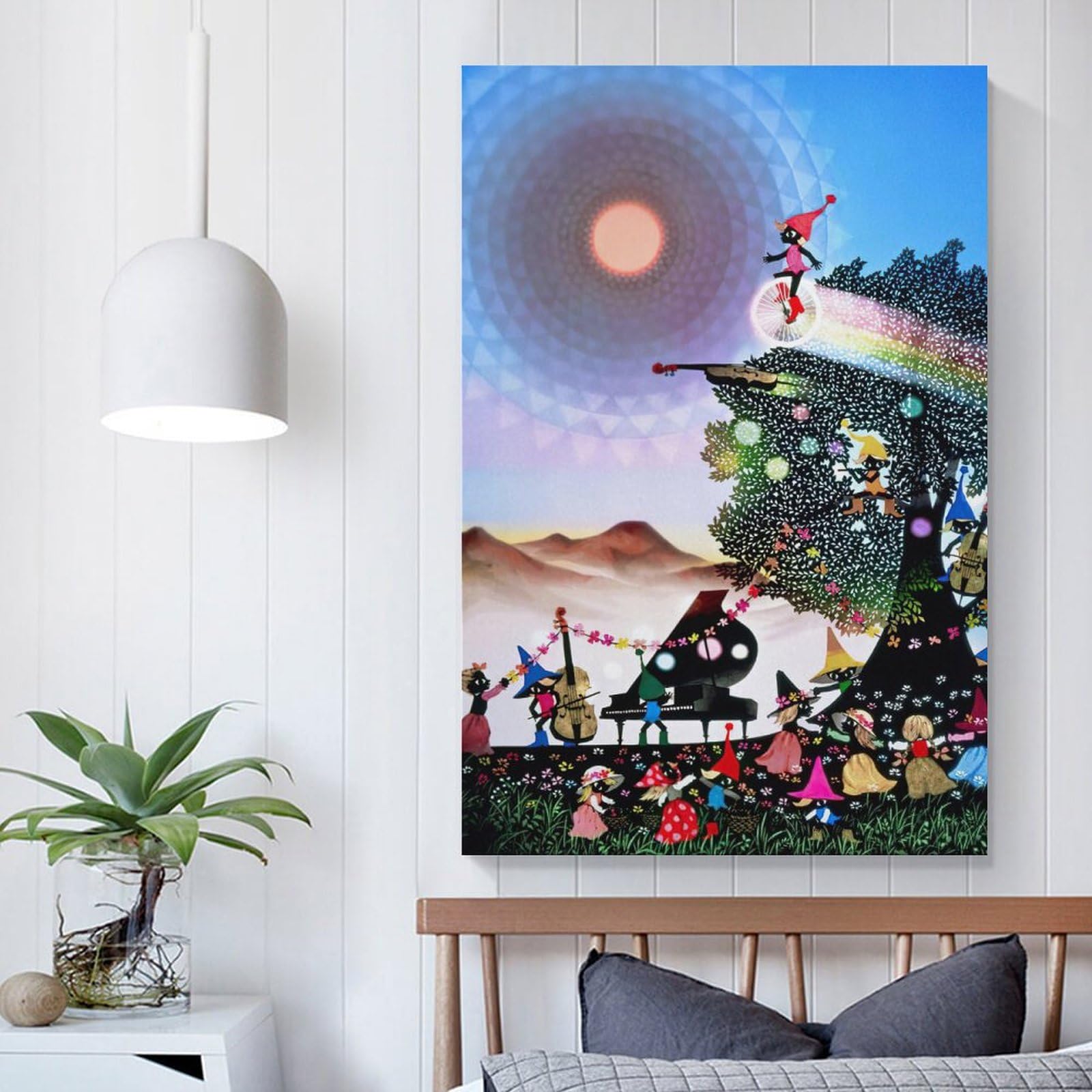 Amazon.co.jp: 藤城清治 油絵 クールの印刷 複製画 絵画 アート