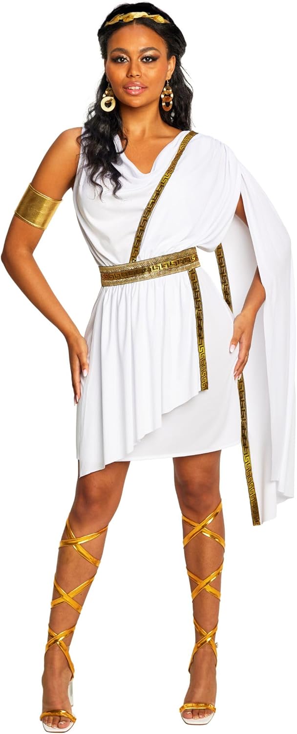 Morph Greek Goddess Costume Women - Womens Toga Costume, Greek Toga Costumes Womens, Goddess Halloween Costumes for Women - Image 5