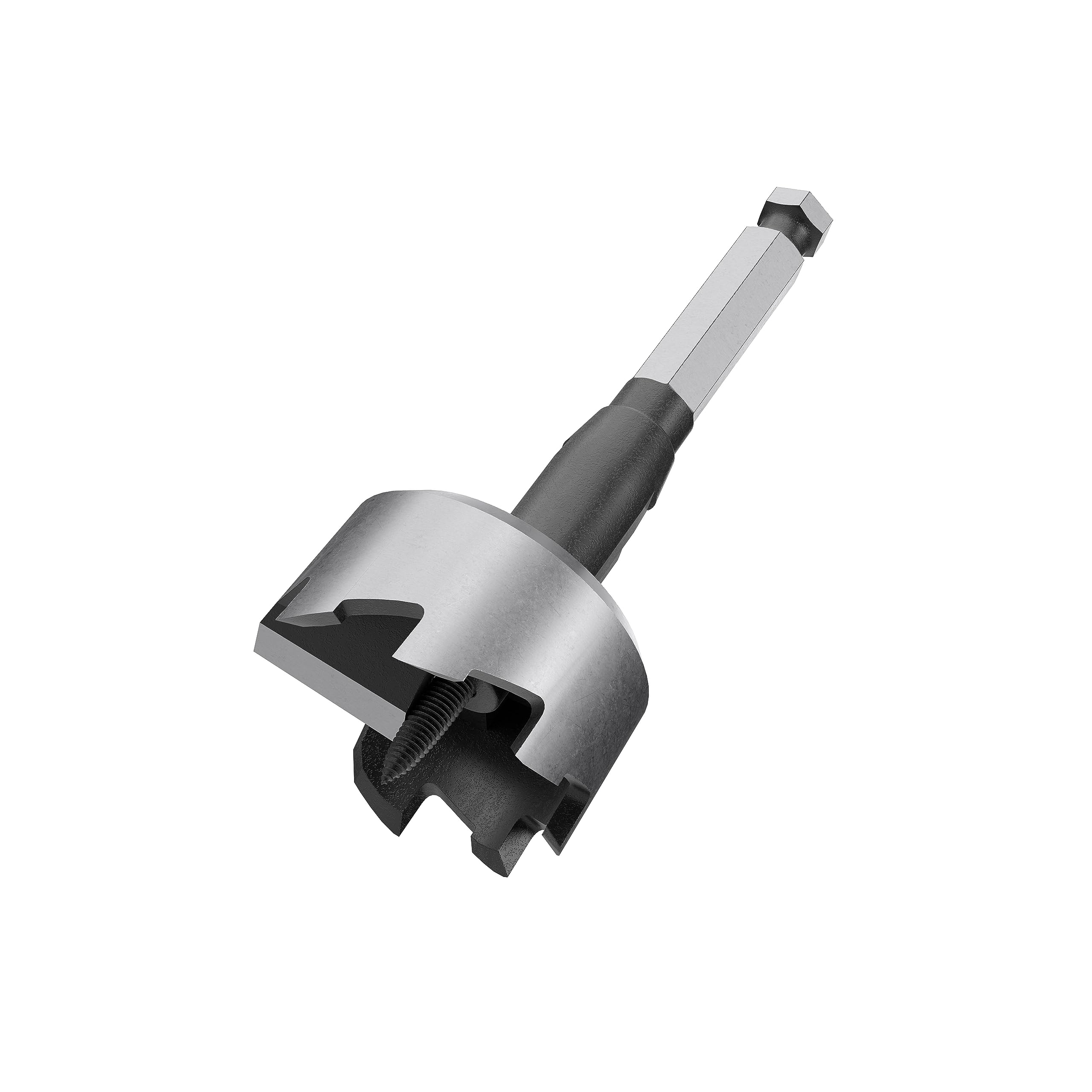 Greycore Tools Self-Feed Drill Bit – Single-Cutter Self Feed Drill 2-1/8 Inch – Professional Boring Drill Bits for Woodworking – Aggressive Feed Screw Thread for Fast and Smooth Drilling — Amazon image 3