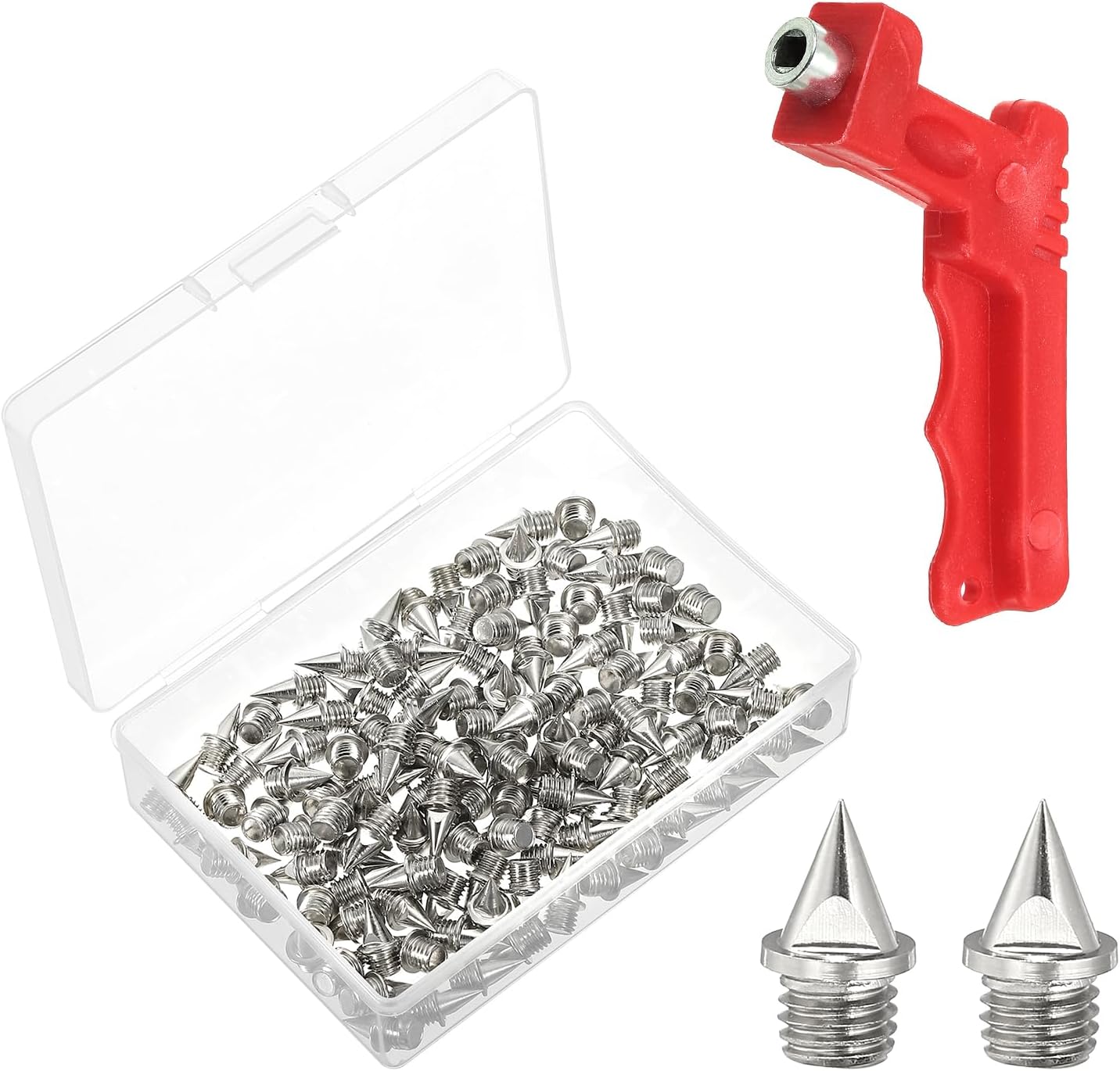 PATIKIL Steel Track Spikes Sports Shoes Spikes Replacement Accessories with Spike Wrench for Long Jumping Running
