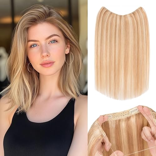 S-noilite Halo Hair Extensions Real Human Hair 12inch