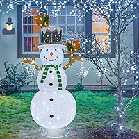 Vista 9 de Pingüino iluminado para decoración de Navidad al aire libre, pingüino emergente para decoración al aire libre, 60 luces preiluminadas, decoraciones