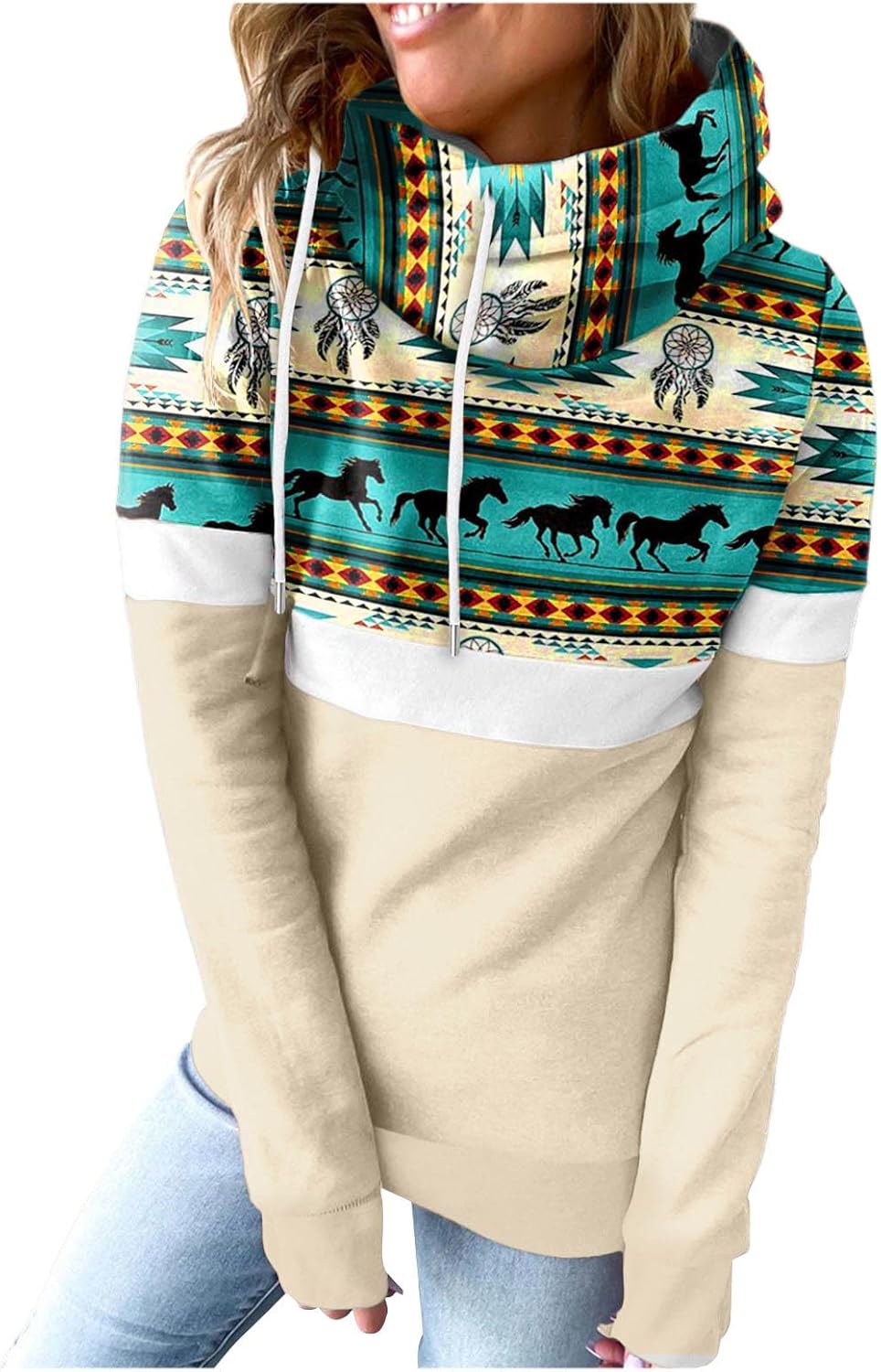Tribal print sweatshirt Clearance