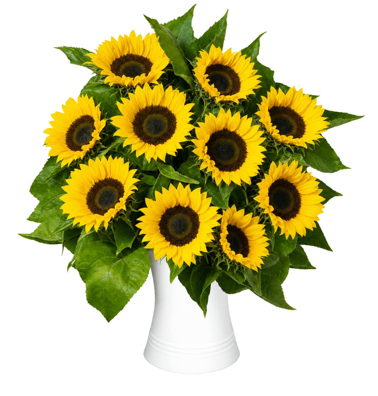 10 Sonnenblumen, beste Qualität, Sommerlicher Blumenstrauß, 7-Tage-Frischegarantie, perfekte Geschenkidee, Schneller Blumenversand