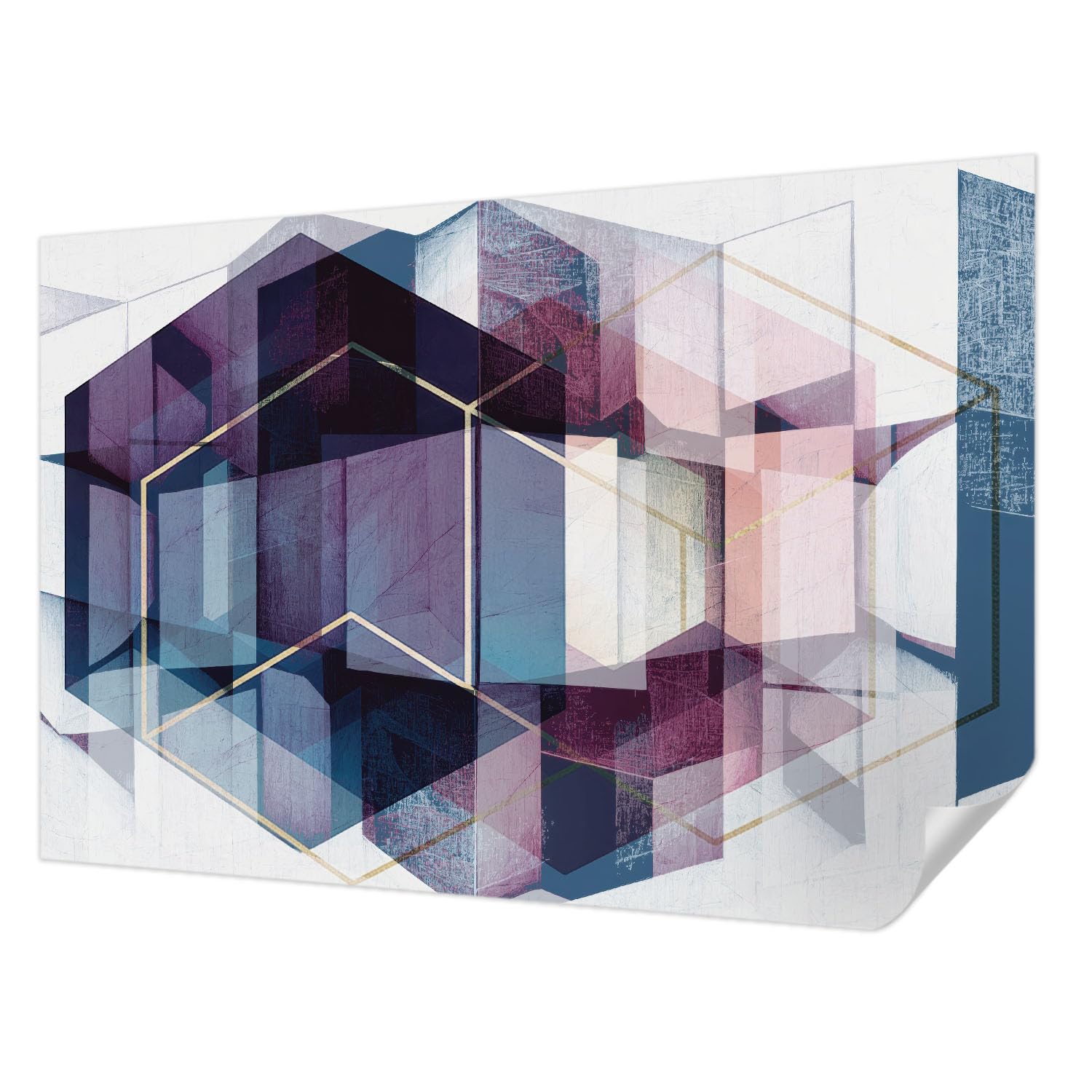 Papier peint adhésif haute qualité décoration murale géométrique 3D