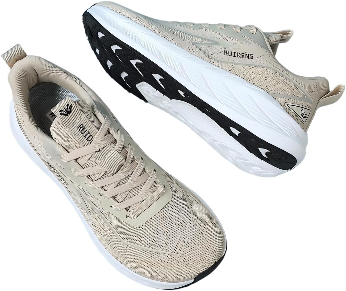 Men's Platform Walking Shoes Wide Toe Box Breathable Sneakers for Men, Casual Running Shoes for Travel, Standing & Daily Wear