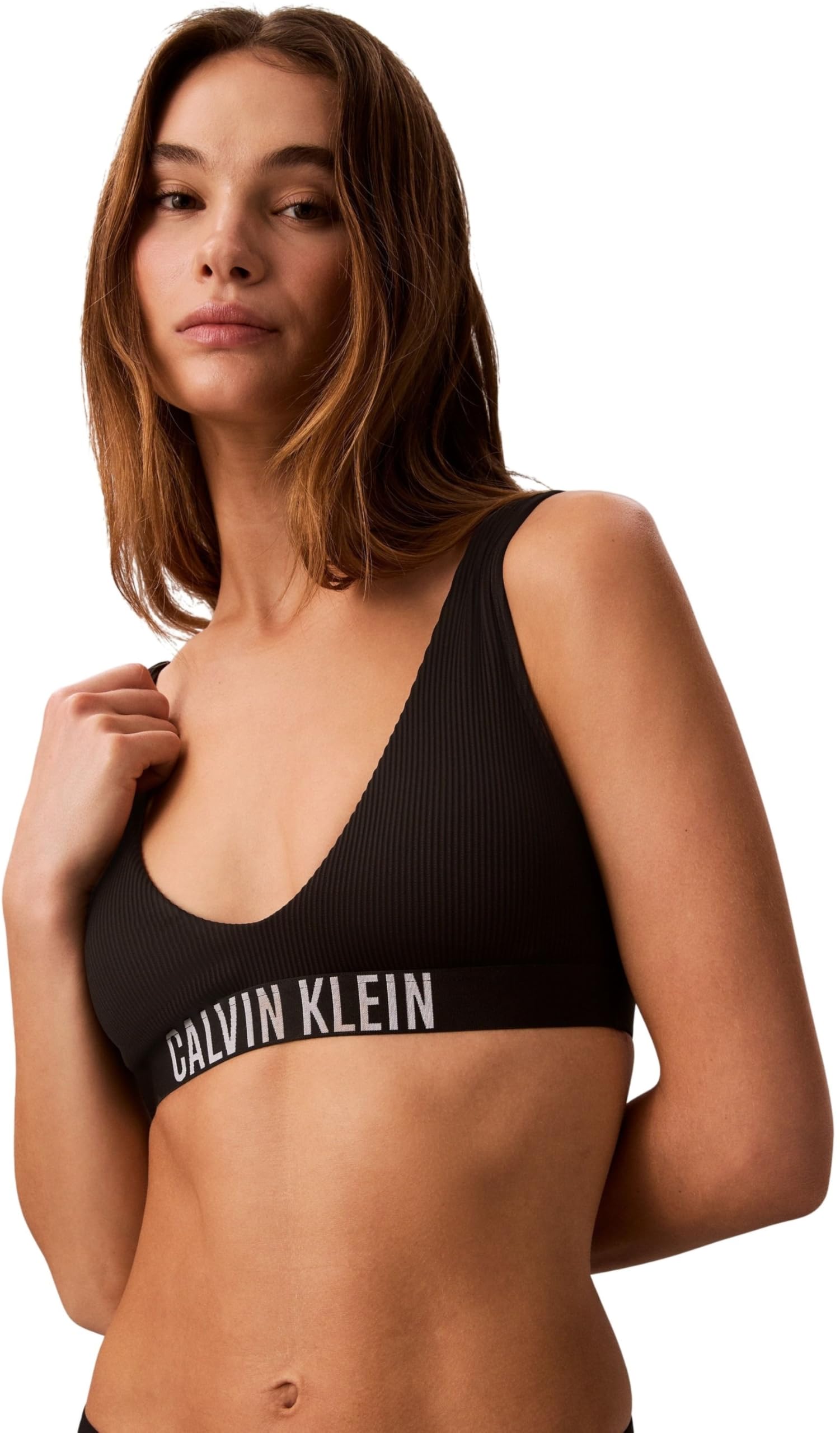 Calvin Klein Scoop Bralette Lv00q61211 Hauts de Bain Femme (Lot de 1)