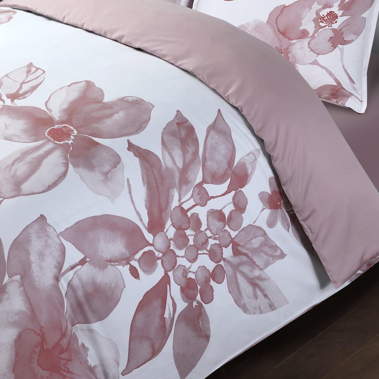 Majestic Giftware Madison Linen 8-Piece Full Size Duvet Bedding Set (BL101-F-5) | Brussels Beauty - Rose 300 Thread Count Cotton Sateen | 2 Fitted Sheets, 2 Duvets, 4 Pillowcases |Soft Bedding Set