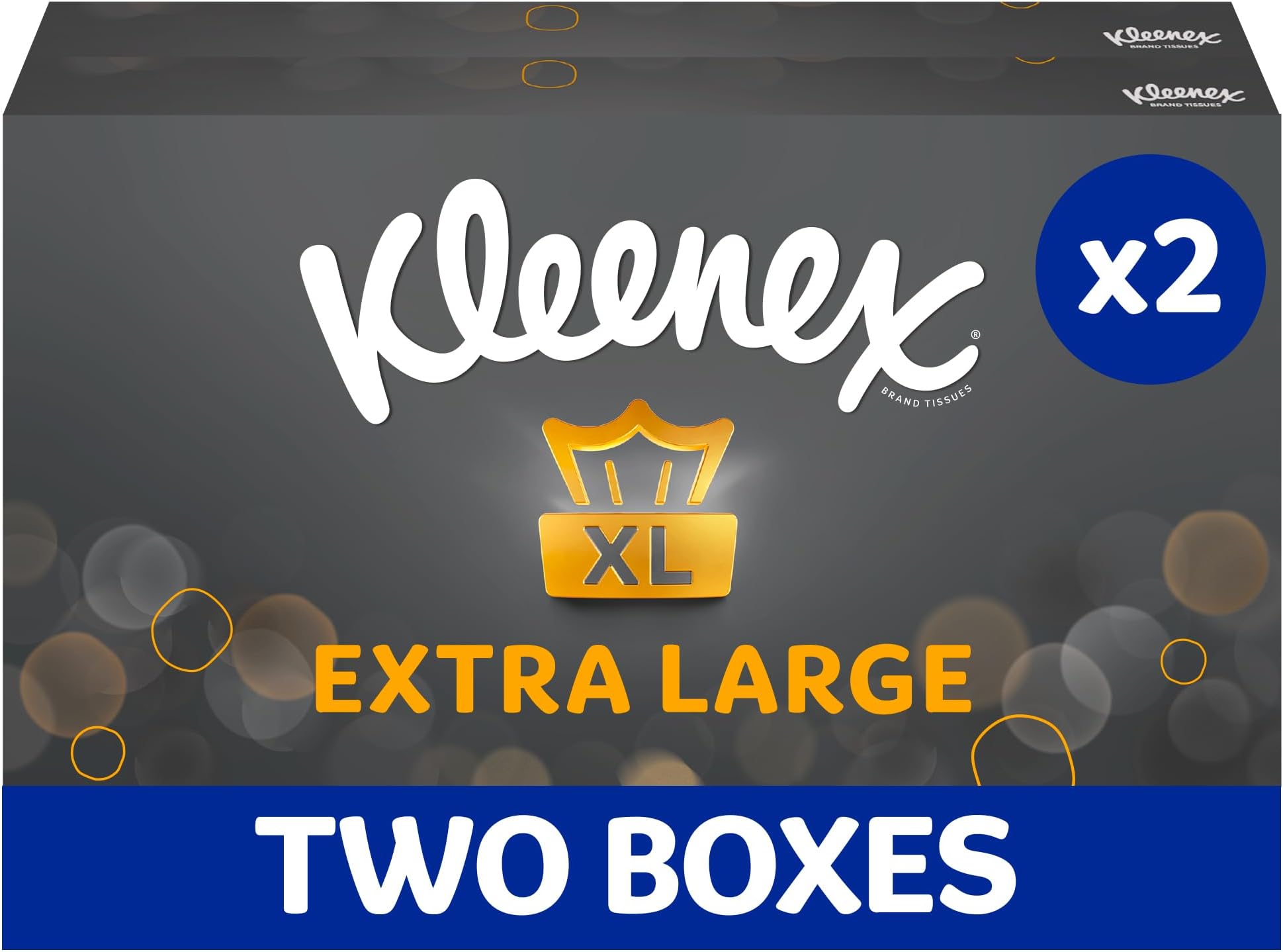 Kleenex Extra Large Tissues - White, Pack of 2