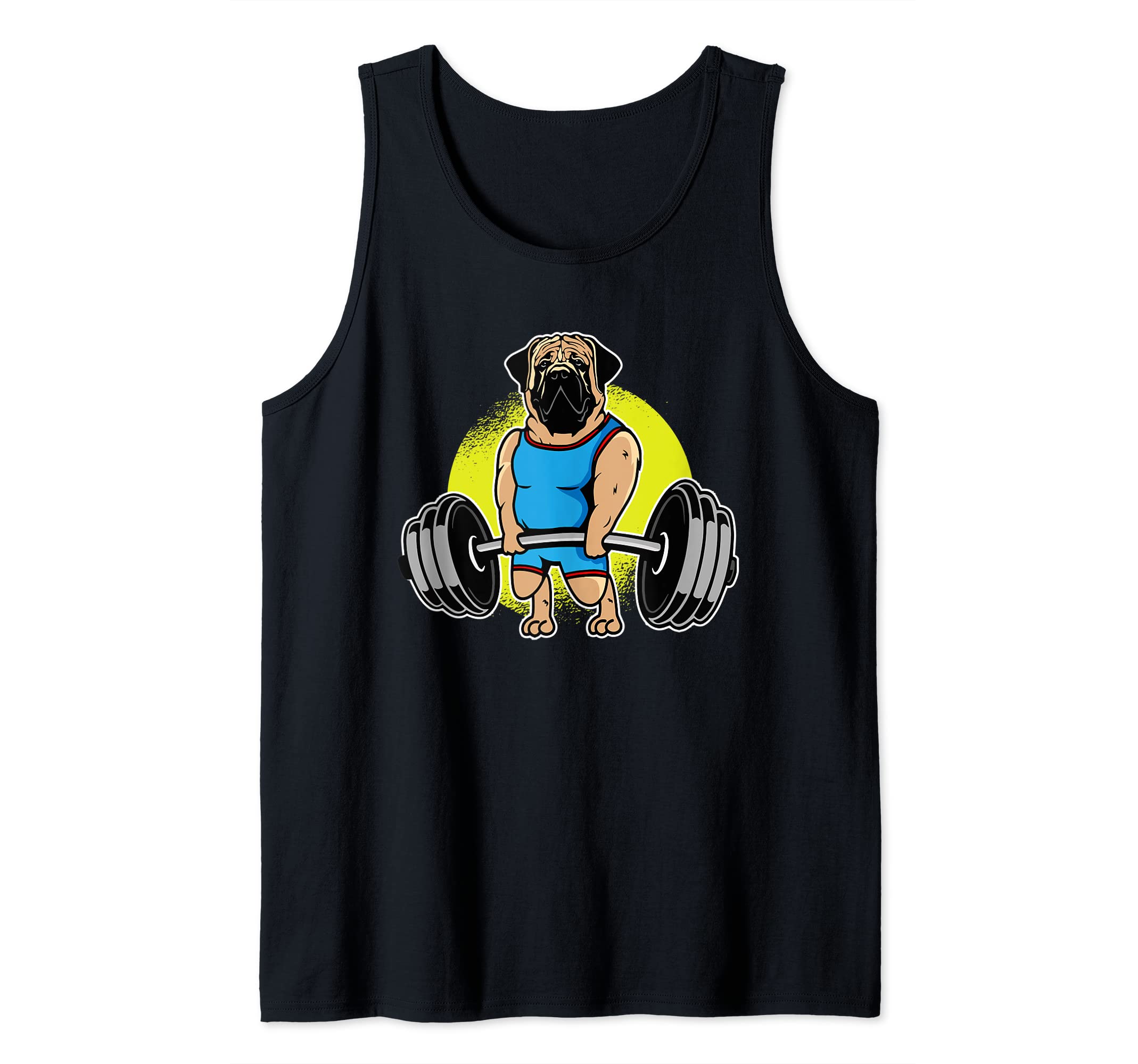 Mastiff Weightlifting I Funny Deadlift Fitness I Gym Mastiff Tank Top